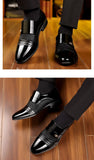Men's Luxury Lacquer Oxford Wedding Shoes, Pointed Toe Dress Shoes for Men, Classic Business Men's Leather Shoes, Big Size 38-48
