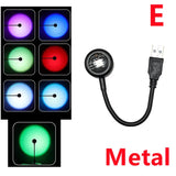 Proyector de lámpara de atardecer LED USB RnnTuu, luz nocturna portátil para decoración del hogar, luz de ambiente para sala de estar, fotografía de pared, luces de neón