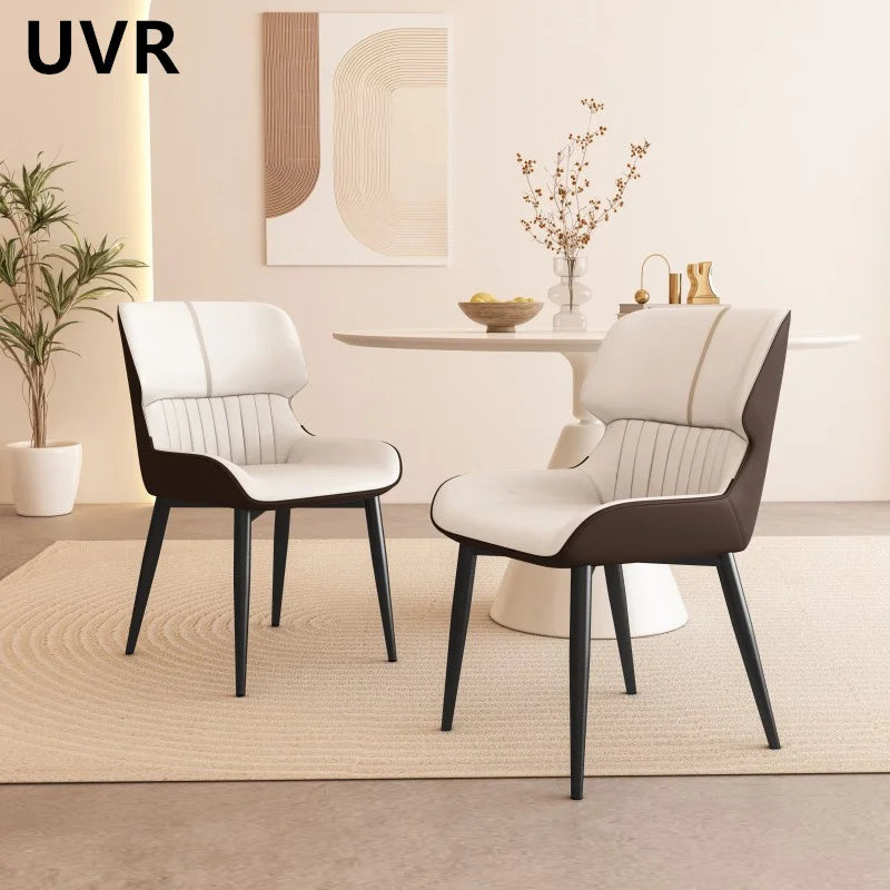 UVR Light Luxury Exquisite Dining Chair Nordic Modern Simple High-grade Cushion Thickened Comfortable Backrest Chair Household