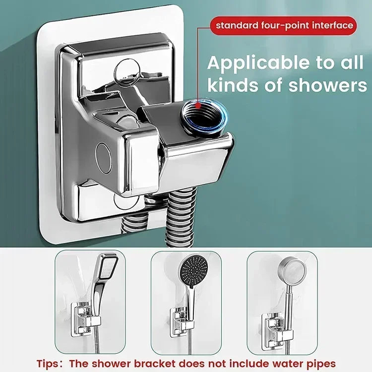 Soporte para cabezal de ducha de ABS, para montaje en pared, autoadhesivo, ajustable, giratorio, de mano, accesorios de baño