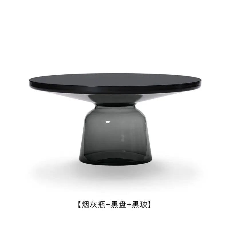 Artistic Glass Coffee Tables, Creative Design End Tables for Living Room , Stylish Accent Tea Table with Various Sizes & Colors