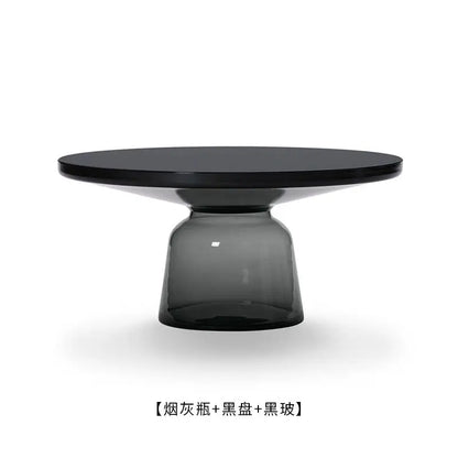 Artistic Glass Coffee Tables, Creative Design End Tables for Living Room , Stylish Accent Tea Table with Various Sizes & Colors