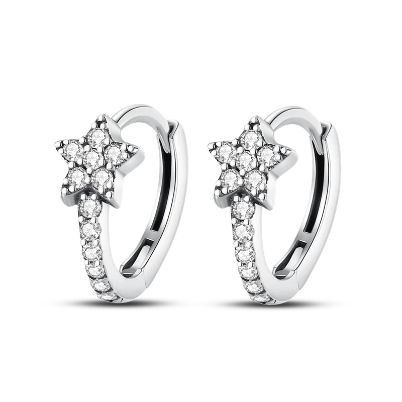 925 Sterling Silver Shiny Starfish Shell Earrings Jewelry For Women Fashion Small Silver Earring Luxury 2023 New In 