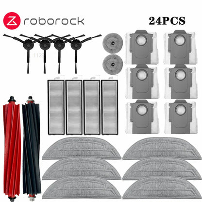 Roborock S8 MaxV Ultra Robot Vacuum Spare Parts Main Side Brushes Mop Cloths HEPA Filters Dust Bags Accessories