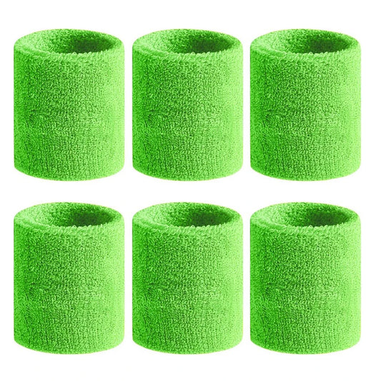 6pcs Sweat Absorption Sports Wristband, Moisture Wicking Wrist Guard For Tennis, Basketball, Running