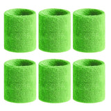 6pcs Sweat Absorption Sports Wristband, Moisture Wicking Wrist Guard For Tennis, Basketball, Running