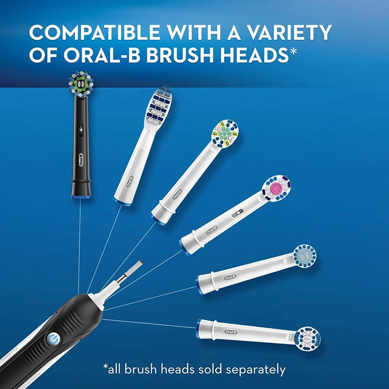 Oral B Pro4000 Electric Toothbrush 3D Action Clean 4 Modes Visible Pressure Sensor Whiter Teeth  Rechargeable Adult's Toothbrush