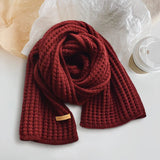 Bufanda de lana tejida, bufandas gruesas para exteriores, resistentes al viento, térmicas, chales largos, tejidas a crochet, pañuelo para el cuello, bufanda para pareja
