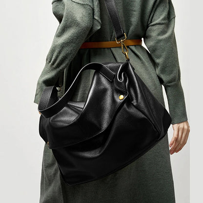 Bolsos de hombro grandes Toptrends 100% piel auténtica de vaca para mujer, bolsos cruzados de diseñador de lujo para oficina (2025)
