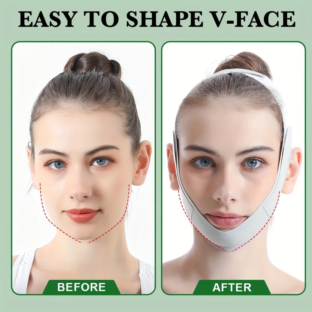 Vendaje adelgazante facial reutilizable para mujer, moldeador de cara con línea en V, cinturón para levantar mejillas y barbilla, correa de masaje Facial, herramientas de belleza para el cuidado de la piel Facial
