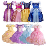Vestido de Princesa para Festa à Fantasia – Novo Modelo 2025 – Ideal para Natal, Aniversário e Carnaval (Estilos Rapunzel e Bela)