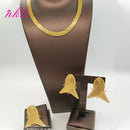 Jewelry Sets For Women Gold Color Chain Luxury Design Earrings Ring Ethiopian The Latest Hot Sale African Nigeria Jewelry Party