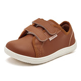 HOBIBEAR Kids Barefoot Shoes Little/Big Kid Wide Toe Minimalist Sneakers Lightweight Hook and Loop Artificial Leather Shoes