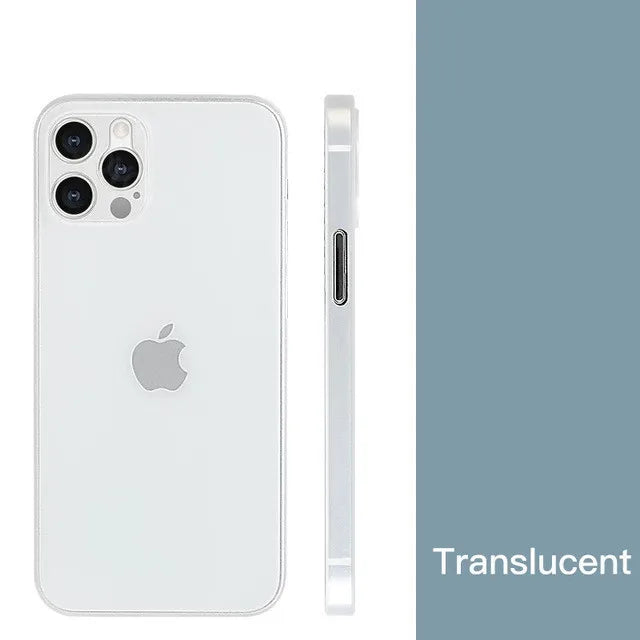 Nueva funda ultrafina mate de PP de 0,2 mm para iPhone 11, 12, 13, 14, 15 Pro, X, XR, Xs Max, 13 mini, 7, 8 Plus, SE 2020, carcasa rígida de PC transparente.