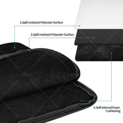 Black Cat Laptop Bag Tablet Notebook Case For Hp Dell Lenovo Computer For Macbook Air Pro Retina 10-17 Sleeve