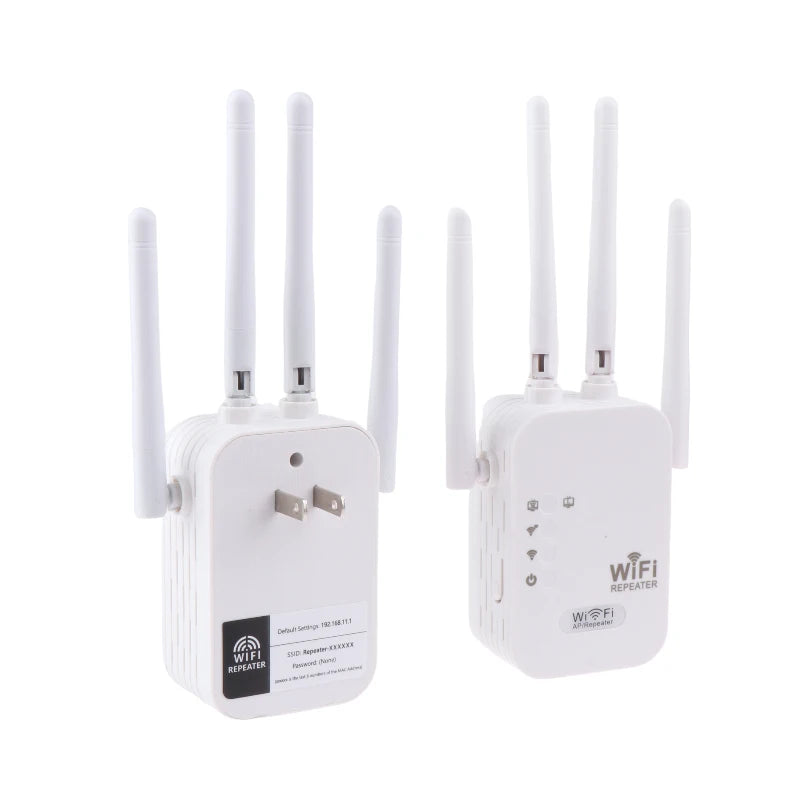 Repetidor WiFi de 300 Mbps, extensor WiFi inalámbrico, amplificador WiFi de 4 antenas, 5G, 2,4G, red de doble banda, enrutador de señal de largo alcance