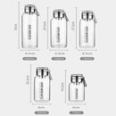 2L Large Capacity Glass Water Bottle Transparent Milk Juice Cup Outdoor Portable Leakproof Drinkware Tea Water Glass Bottle 2L