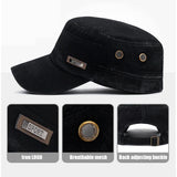 Military Cadet Flat Cap Fashion Clothes Adjustable Snapback Hat Unisex New Fashion Classics Outdoor Casual Sport Baseball Cap