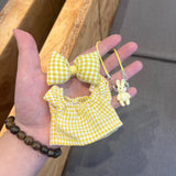 For 17cm Labubu Doll Luxury Brand Design DIY Accessories Dress Sweater Overalls T-shirt Hat Set For Labubu Trendy Clothing Gift