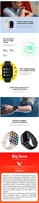 Global Version Xiaomi Redmi Watch 5 Lite 1.96'' AMOLED display 18-Day Battery life Bluetooth® calling Built-in GNSS 5ATM