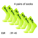4 pairs of new TC mid tube glued football socks for sports training and competition, non slip and breathable socks