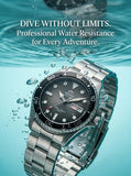 Relogio masculino automatico diver de mergulho em alo inox a prova de agua 200 M