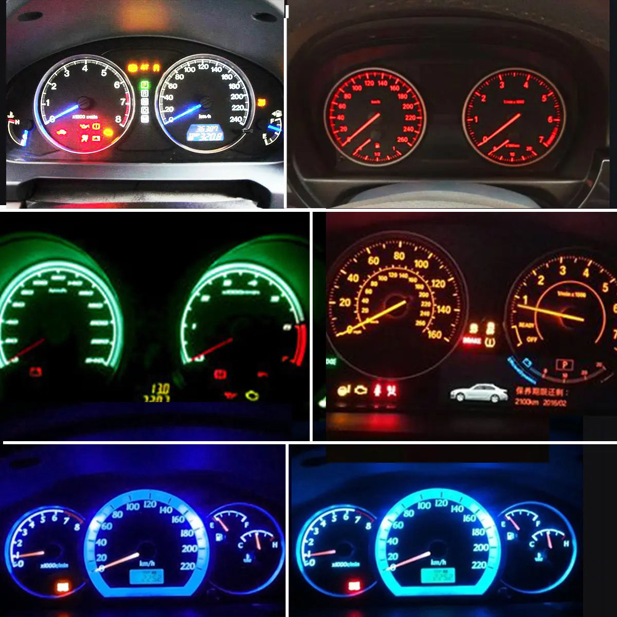 High Brightness 3030 Chips 10Pcs of T5 Led Bulb W3W W1.2W Play and Plug Car Interior Lights Auto Instrument Lamp 12V/24V