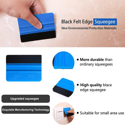 1/5Pcs Car Stickers Film Install Squeegee Vinyl Carbon Fiber Scraper with Felt Squeegee Tool Film Wrapping Car Wrap Tools 10x7cm