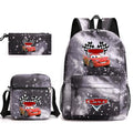 3pcs Disney Pixar Cars Lightning McQueen Students Backpacks Schoolbags Pencil Case Shoulder Bags Boys Girls School Bags Sets