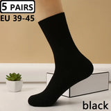 5 Pairs Plus Size EUR 45-50 Prevent Varicose Veins Socks Mens Diabetics Patients Cotton Loose Mouth Sock Man Women Comfort Meias