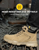 Steel Toe Boots for Men Lightweight Slip Resistant Construction Work Boots Indestructible Men's Safety Shoes Outdoor Boots