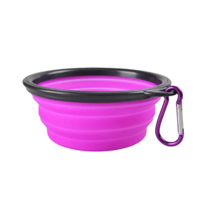Comedero portátil para mascotas, de TPR duradero, plegable, de silicona, para gatos y perros, para viajes al aire libre, para agua y comida.