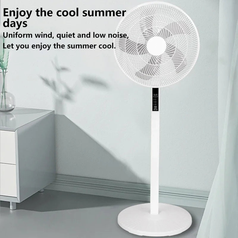 16 Inch Smart Pedestal Standing Fan Shaking Time Outdoor Remote Control Floor Fan for Living Room Bedroom Kitchen Home Office