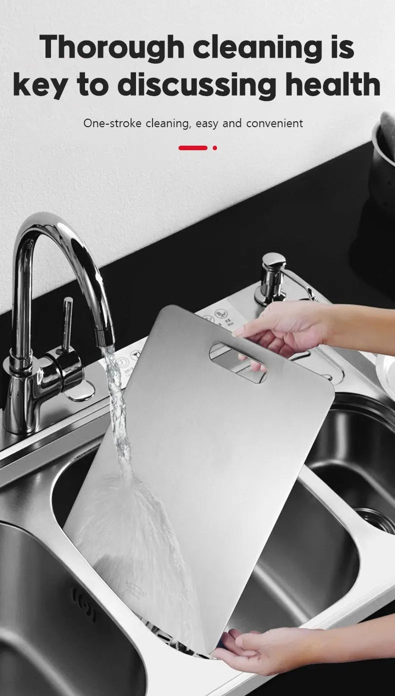 Stainless Steel Thickened Cutting Board Antibacterial Mildew-proof Kneading Dough Board Kitchen Fruit vegetable Cutting Board