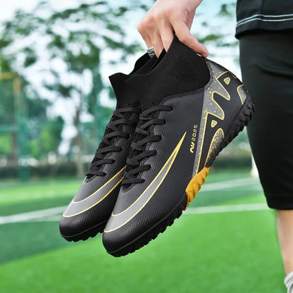 New Outdoor Men Soccer Shoes Adult Kids Long Spikes Football Boots Training Sport Footwear Sneakers Non Slip Training Unisex