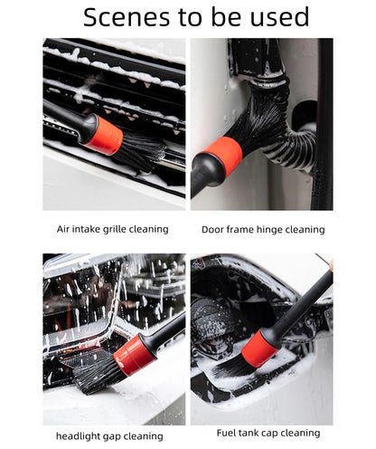 1/4PCS Car Wash Brush Detail Small Automotive Interior Cleaning Tools Air Conditioner Air Outlet Cleaning Brush Auto Wheel Brush
