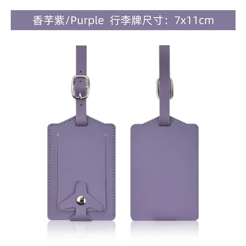 New Airplane Buckle Anti Lost Luggage Tags Thickened Flip Cover Luggage Tag Boarding Pass Suitcase Label Name ID Address Lable
