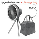 2024 New Portable Tripod Camping Fan 10000mAh USB Rechargeable Multifunctional Mini Outdoor Tent Wireless Ceiling Electric Fan