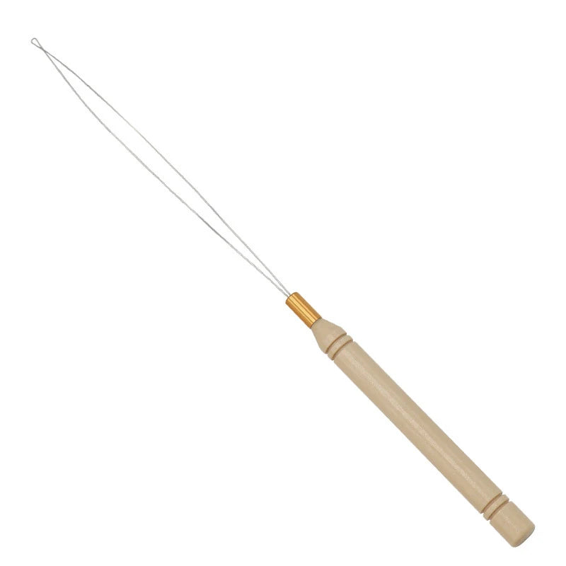 5 pçs ferramentas de extensões de cabelo laço agulha puxando gancho ferramenta agulha threader loop ferramenta para silicone microlink contas micro anel