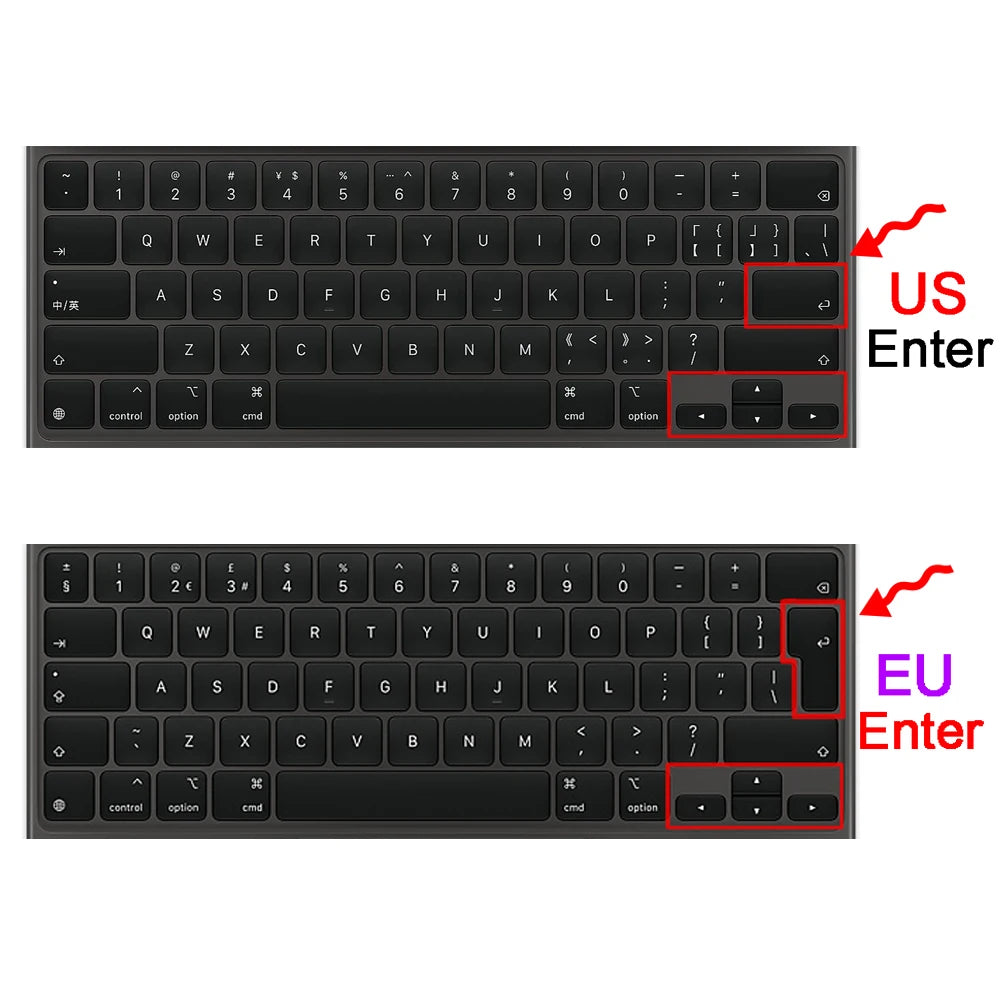 Funda con teclado para iPad Pro 12.9, Pro 11, Magic Keyboard 10.5, Air 5, 4, 3, 7, 8, 9 y 10, funda inteligente de silicona con protector de TPU, UE