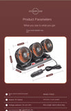 Car Fan 360° Adjustable 3 Head Air Fan Automotive Electric Fan USB/12V/24V Fan 2 Speeds Car Silent Fan For Home Desk Office&amp;Car