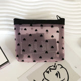 Heart-Shaped Nylon Mesh Cosmetic Bag Portable Toiletry Organizer for Women Makeup Storage