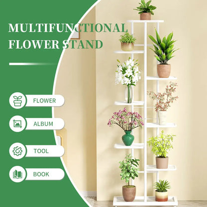 Plant Stand Flower Stand 4/6/8 Tier Flower Pot Shelf Balcony Indoor Multi-layer Storage Rack Succulent Plant Flower Rack