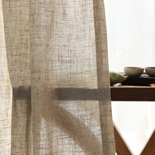 Japanese cotton linen sheer curtains for bedroom living room curtains for study curtain living room set plan curtain tulle