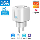 TNCE Tuya WiFi/Zigbee Smart Plug 16A/20A EU Smart Socket With Power Monitoring Timing Function Work With Alexa GoogleHome