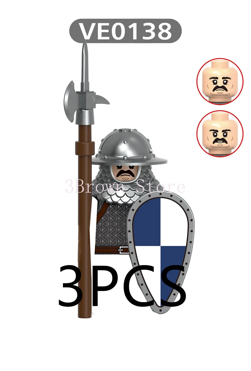 MOC Medieval Building Blocks Castle Knight Western Cowboy Historical Army Cavalry Horse Soldier Gun Kid Toy Gift Brick DIY S040