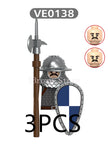 MOC Medieval Building Blocks Castle Knight Western Cowboy Historical Army Cavalry Horse Soldier Gun Kid Toy Gift Brick DIY S040