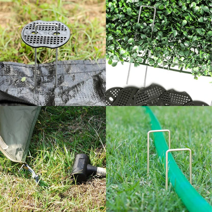 Garden Peg Silver Metal U-Shape Garden Staple Garden Ground Nail Film Fixed Pegs Gardening Fixing Tools Film Peg