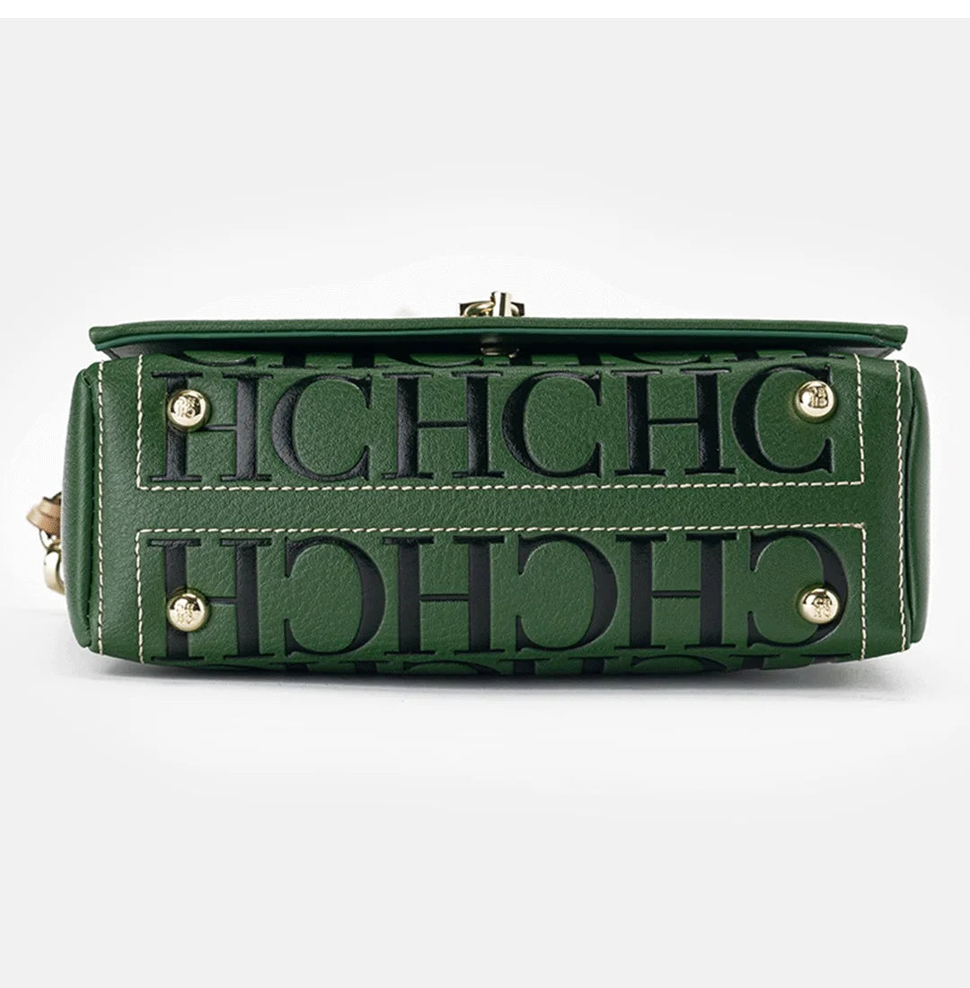 CH Autumn and Winter Solid Color Crossbody Bag Letter Printing High Quality Women's Fashion Elegance 2025 Classic Women's Bag