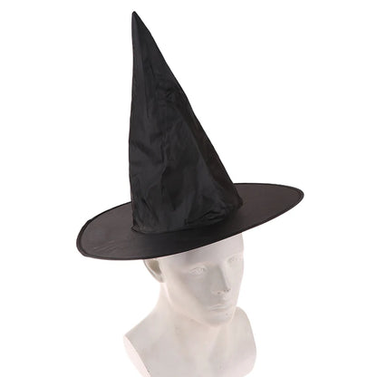 1Pc Halloween Black Witches Hat Cap Hanging Witches Hats Costume Accessory For Halloween Party Cosplay Favor Role Play